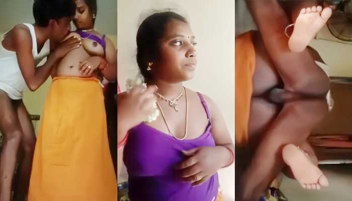 Hot Tamil Wife in Purple Top Missionary Fucked By Husband in Floor