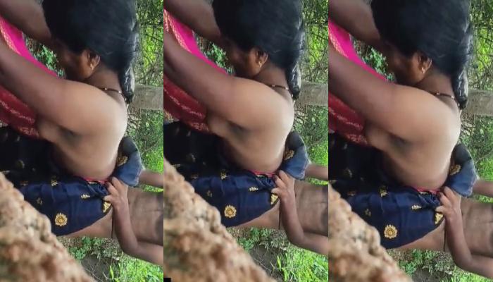 Desi Village Bhabhi in Blue Saree Fucked By Lover in Doggystyle By Lovemaal