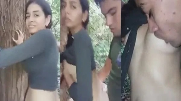 Cute Girlfriend in Black To Jungle Fucking Desi Sex