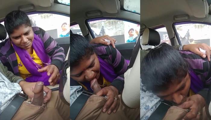Desi Randi Tamil Bhabhi Sucking Clint Cock in Car desiside99 Sex