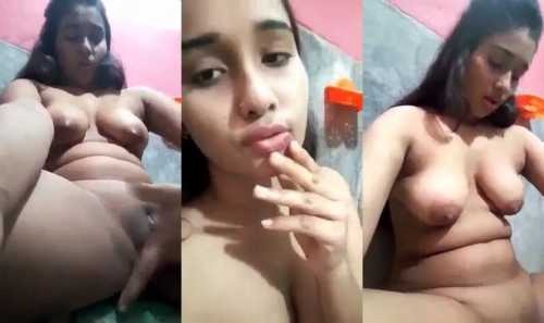 Beautiful horny Desi girl fingering her sweet pussy