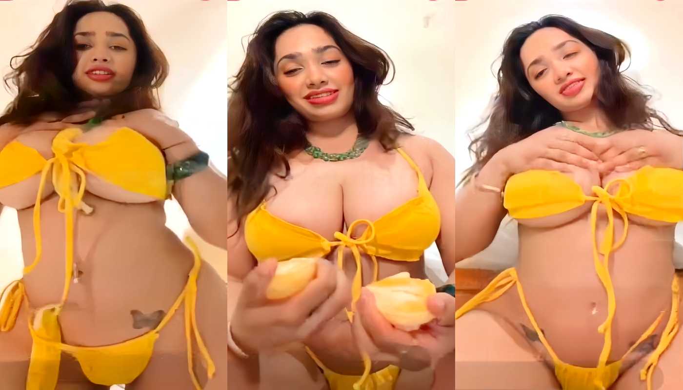 Hot Sexy BBW Model Aditi Mistry Latest Yellow Bikini Sexy Nude Live Part 3