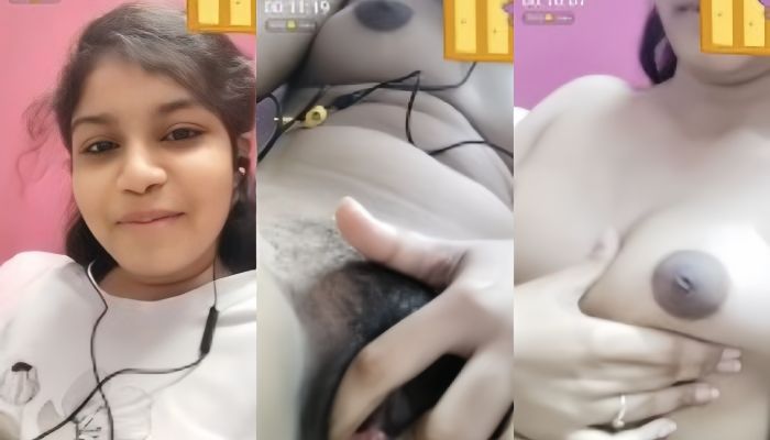 Crazy Vijaya Telugu Chamet Cute girl Showing boobs and pussy