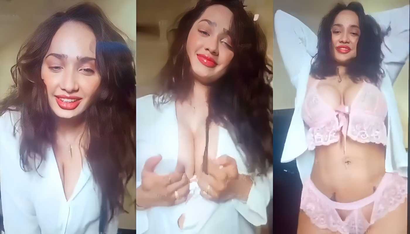 Hot BBW Model Aditi Mistry Pink Lingerie Hot Boob Ass Show Sexy App Live Part 2