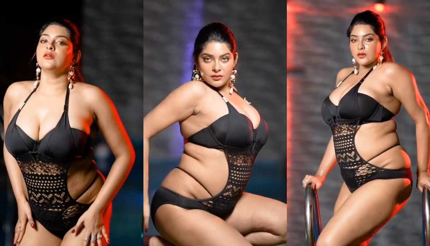 Chubby Tanker Model in Black Lingerie Hot Nude Show Sexy App Content