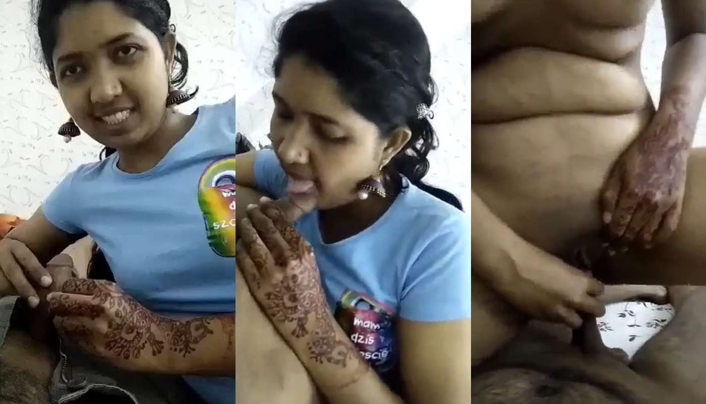 Bengali Blue Top Cute Newly Married Wife Giving Blowjob and Riding Dick