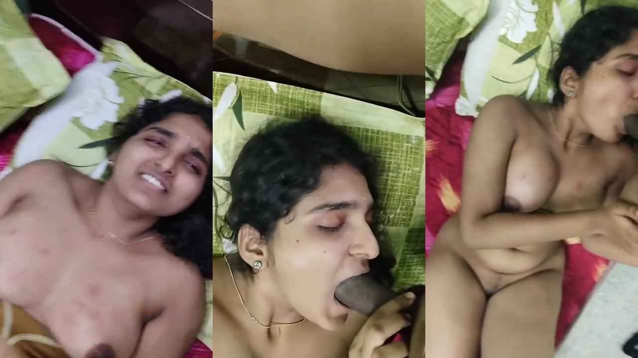 After Hardcore Sex Cute Tamil Girl Sucking Her Boyfriend Big Dick