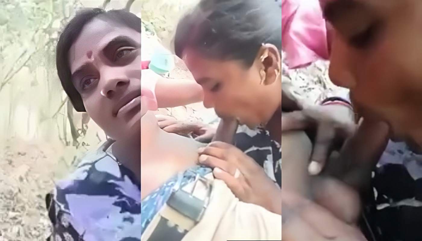 Village Desi Bhabhi Sucking Lover Lund in Jungle - Desi Bhabhi Outdoor BJ Sex
