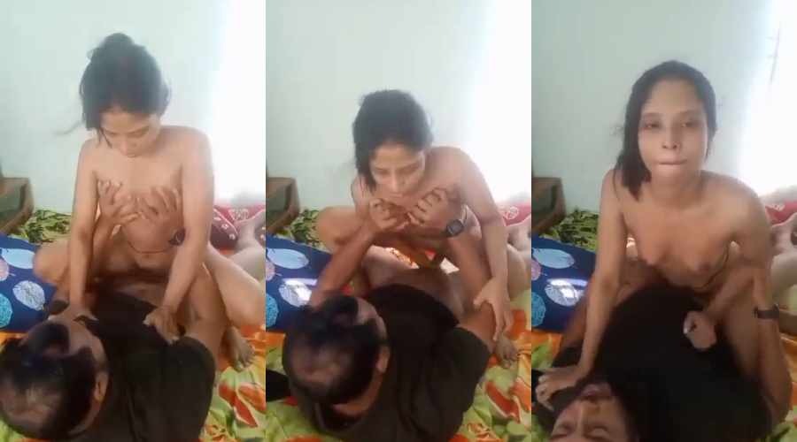 Desi Small Boobs Bhabhi Riding Husband's Friend Lund Sex MMS