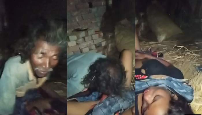 Desi Drunk Old Village Adibashi Man Licking Randi Bhabhi hairy Pussy