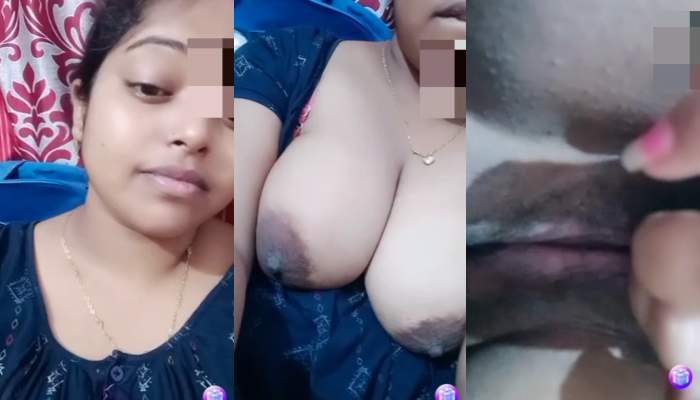 Nisha 1 to 1 private video call in olamet showing her boobs & pussy full nude