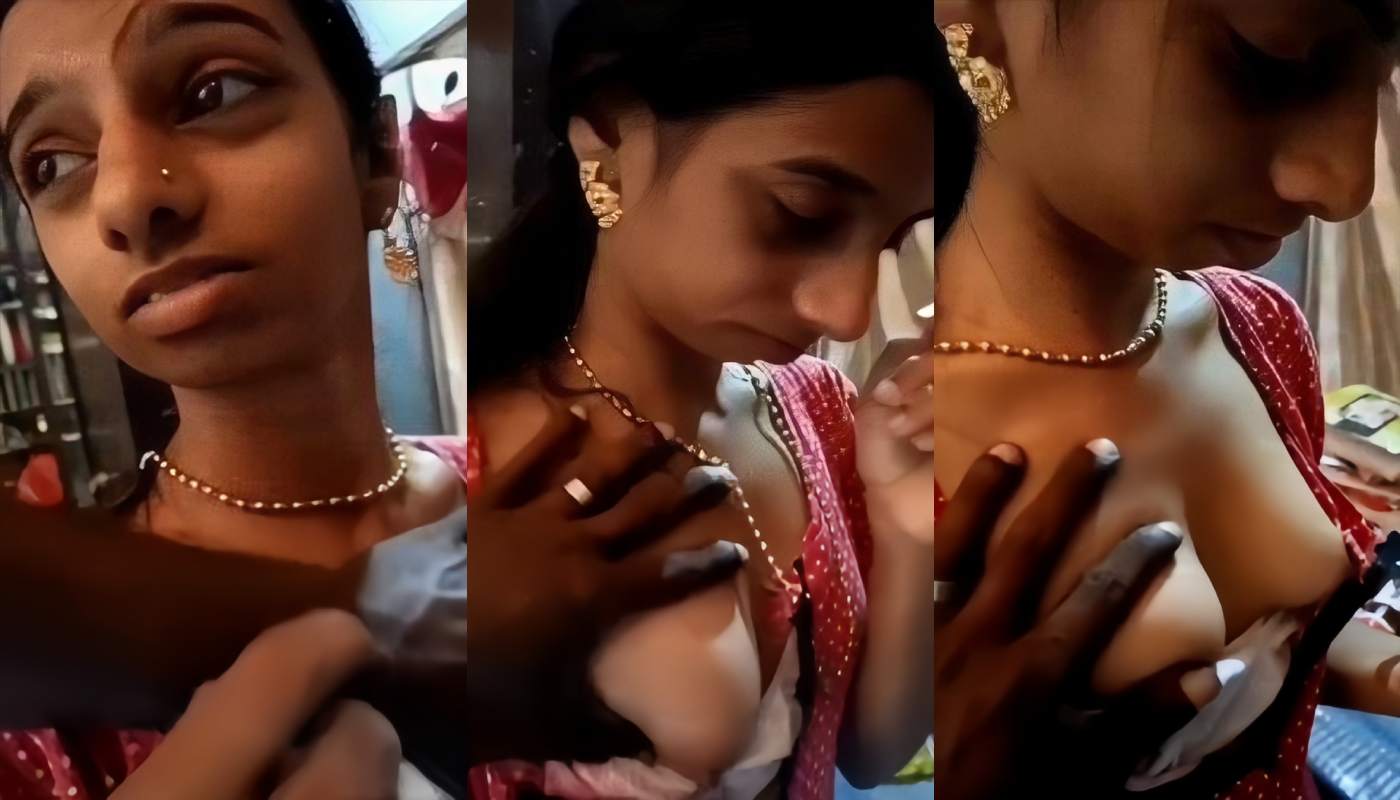 Mallu Slim Girl in Red Dress Small Boobs Press By lover - Viral Mallu Masaporn
