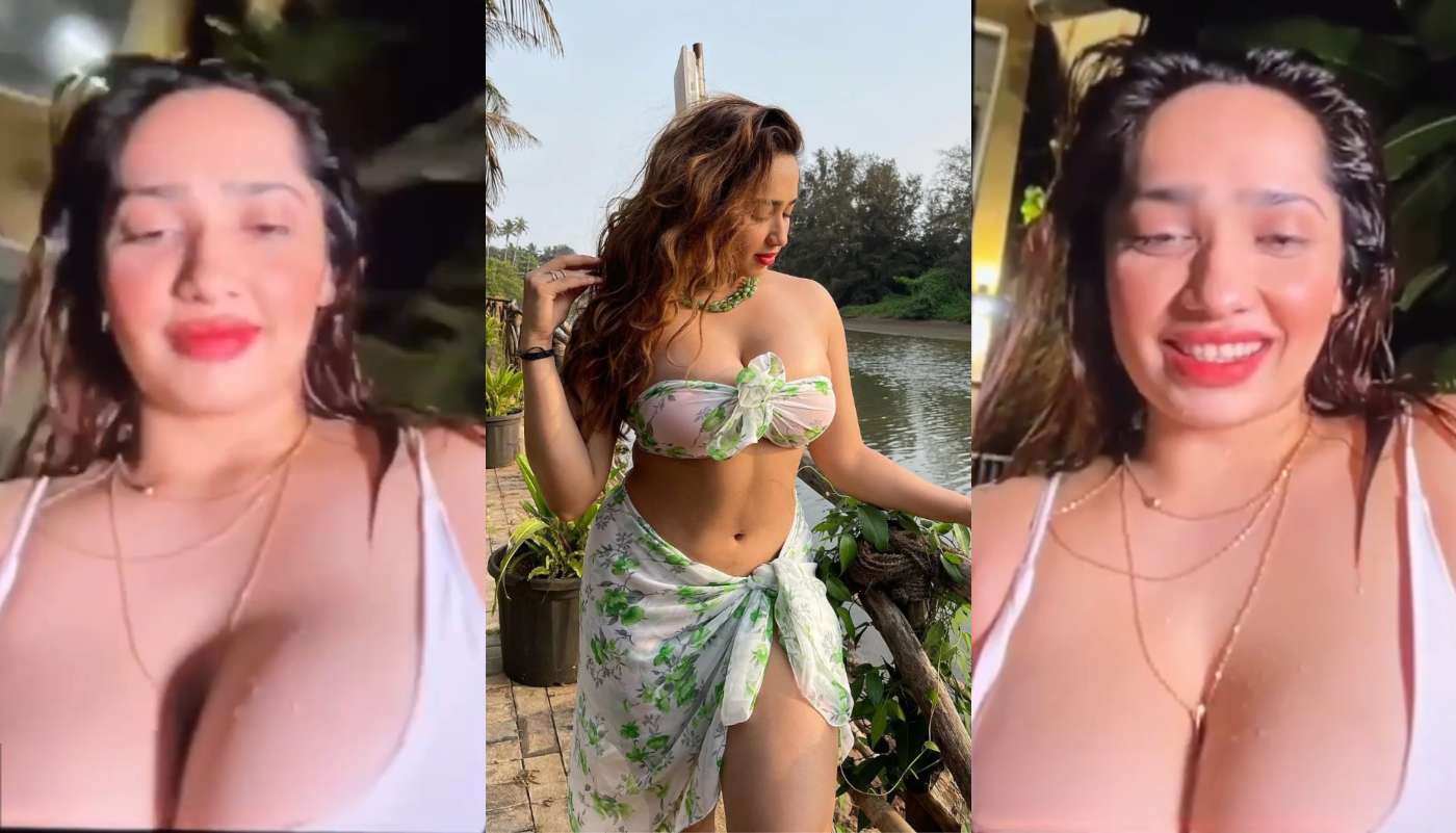 Aditi Mistry Sexy BBW Actress White Bra Panty Pool Nude Sexy App Live