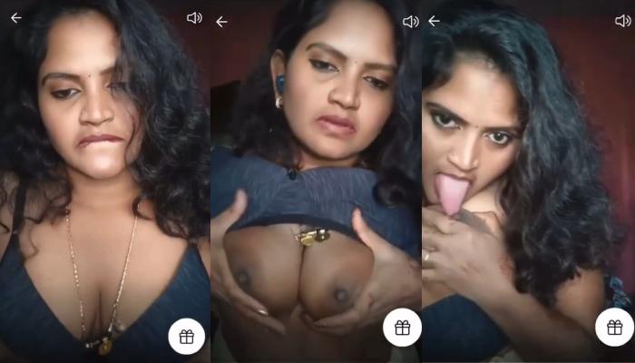 Tamil Insta Fam Aunty Boobs Play on tango Premium Paid 1to1 Show