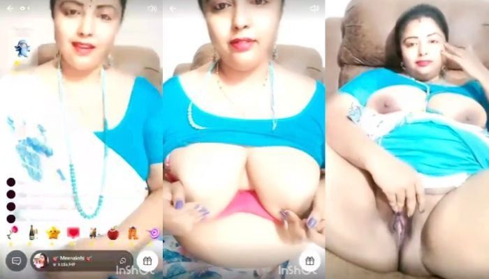 Meenakshi Telugu Tango cutie showing large boobs and pussy