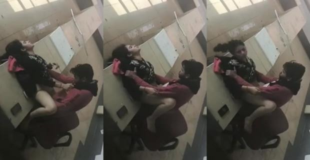 Desi college couple ki bench par choda chudi pakdi gayi