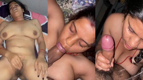Sexy Village Wife Rubbing Her Pussy & Giving Blowjob To Husband Desi Sex