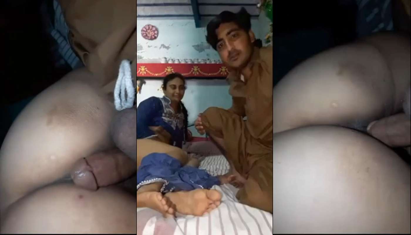 Pakistani Blue Kurti Village Wife Riding Husband Dick