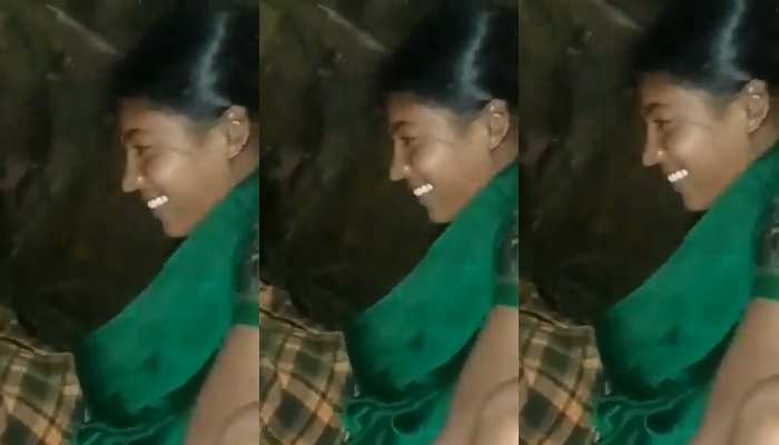 Telugu Sexy Village Bhabhi in green saree riding lover dick