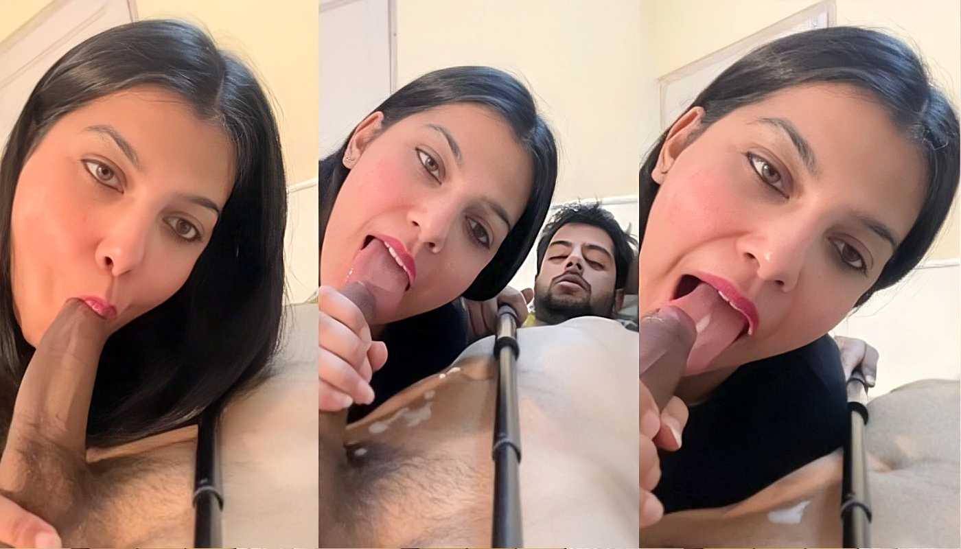 Punjabi Cute Girlfriend in Black Top Sucking lover Cock & Cum Out - Punjabi Blowjob Sex