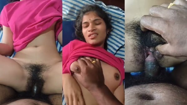 Pink Top Sexy Bengali Girl Hairy Pussy Hard Fucking Sex MMS