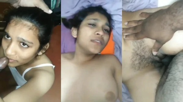 Desi Girl in White Top Sucking Her Uncle Black Dick and Hairy Pussy Hardcore Fucking