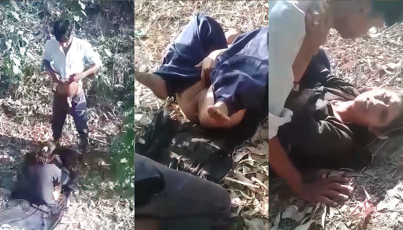 Tharakful Village School Boy fucking His Cute Randi Girlfriend in Jungle in front of His Friends