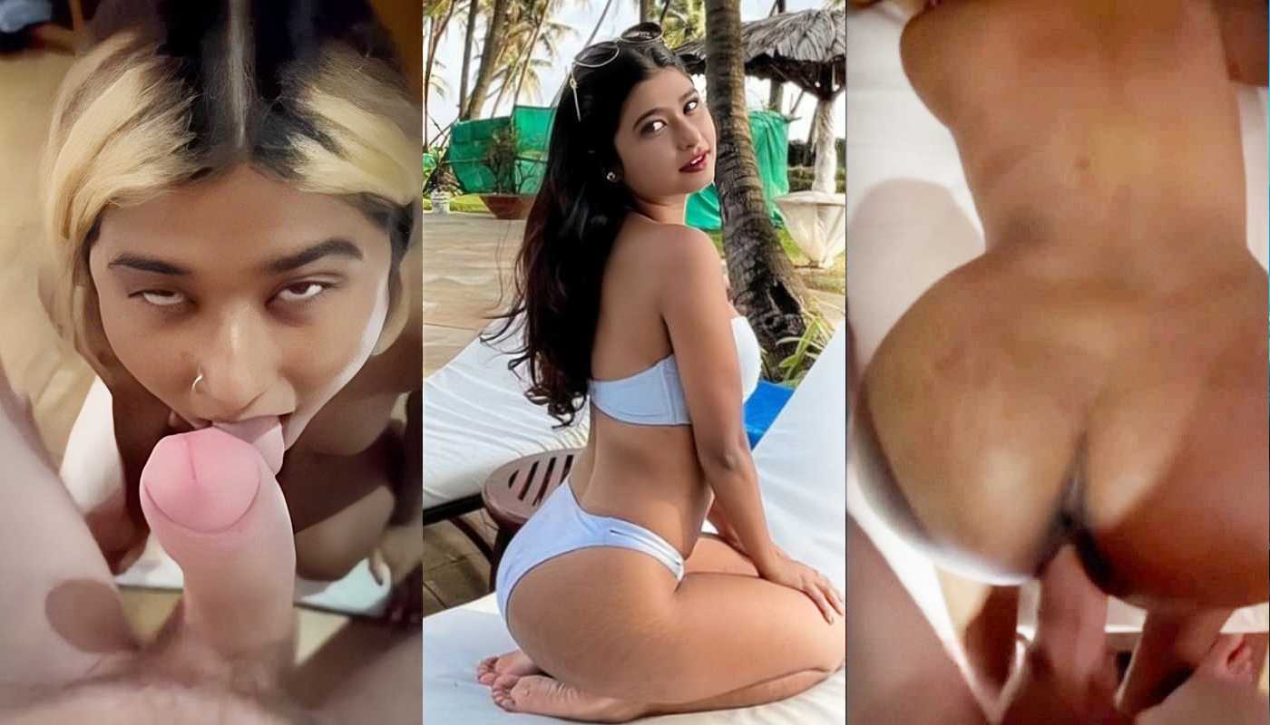 Horny Girlfriend With Blond Hair sucking Lover Cock and Hard Doggy Style Fucking