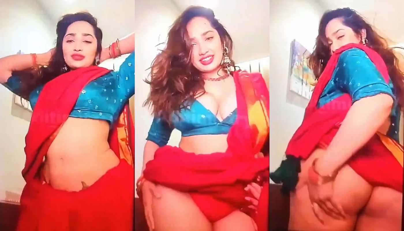 Sexy Model Aditi Mistry Hot Blouse Thong Combo Sexy Hot Nude Live in Saree Part 1