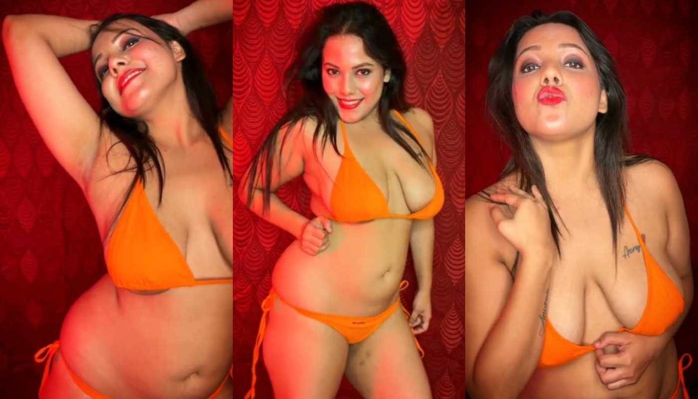Cute Bong Model Barsha Sen in Red Sexy Nude On App App Content