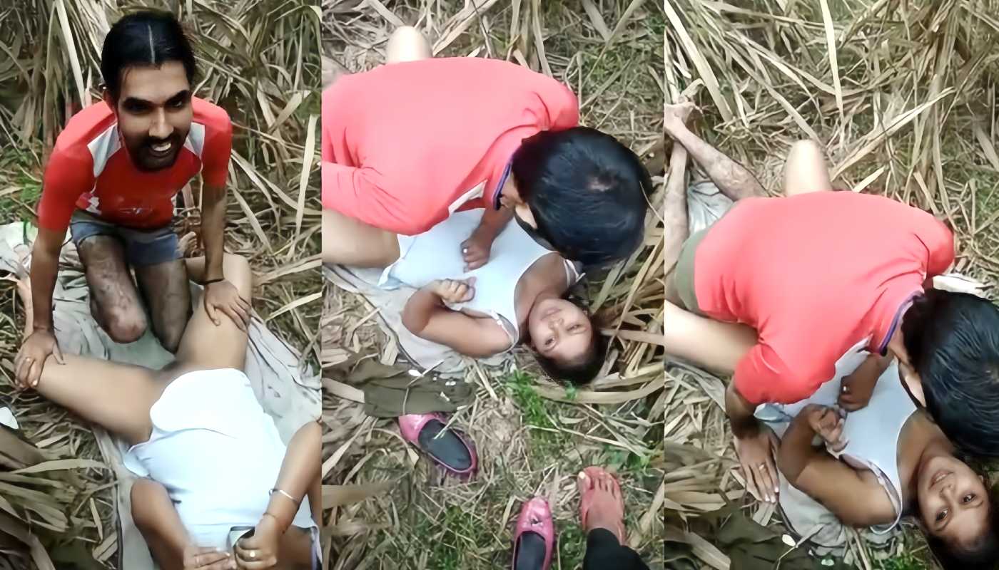 Village Big Boobs Girl in White Top Jungle Sex - Hot Missionary Fucking Sex Clip