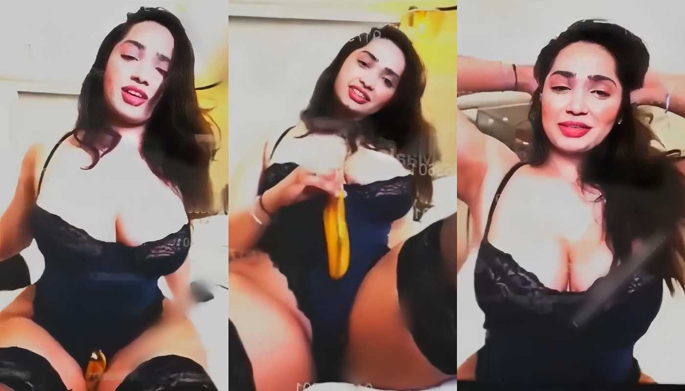 Aditi Mistry Nude Boobs A$$ Expose in Hot Black Lingerie Live Content Part 5