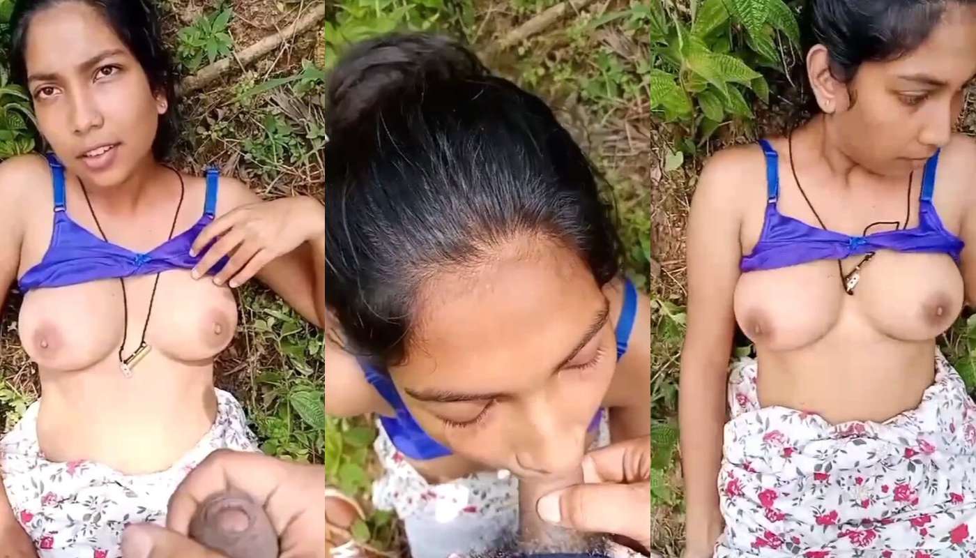 Cute Village Girl in Blue Bra Outdoor Blowjob and Fucking DesiXclip