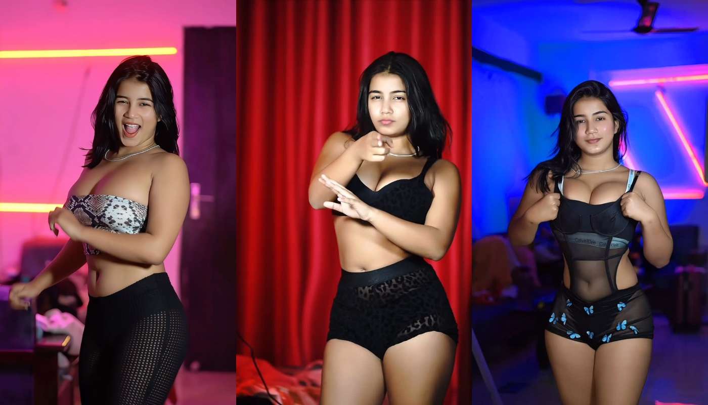 Lucky Rajor Removing Her Black Bra Panty App Content