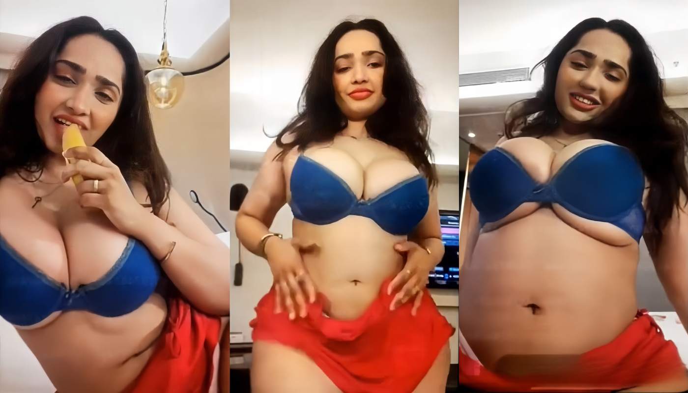 Aditi Mistry Nude in Red Top Bra Panty Expose Sexy Nude Hot App Live Part 3