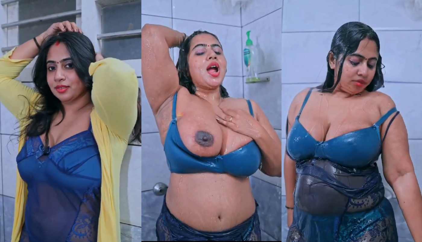 BBW Model Nila Nambiar Big Boobs Show in Shower Sexy Bath App Content