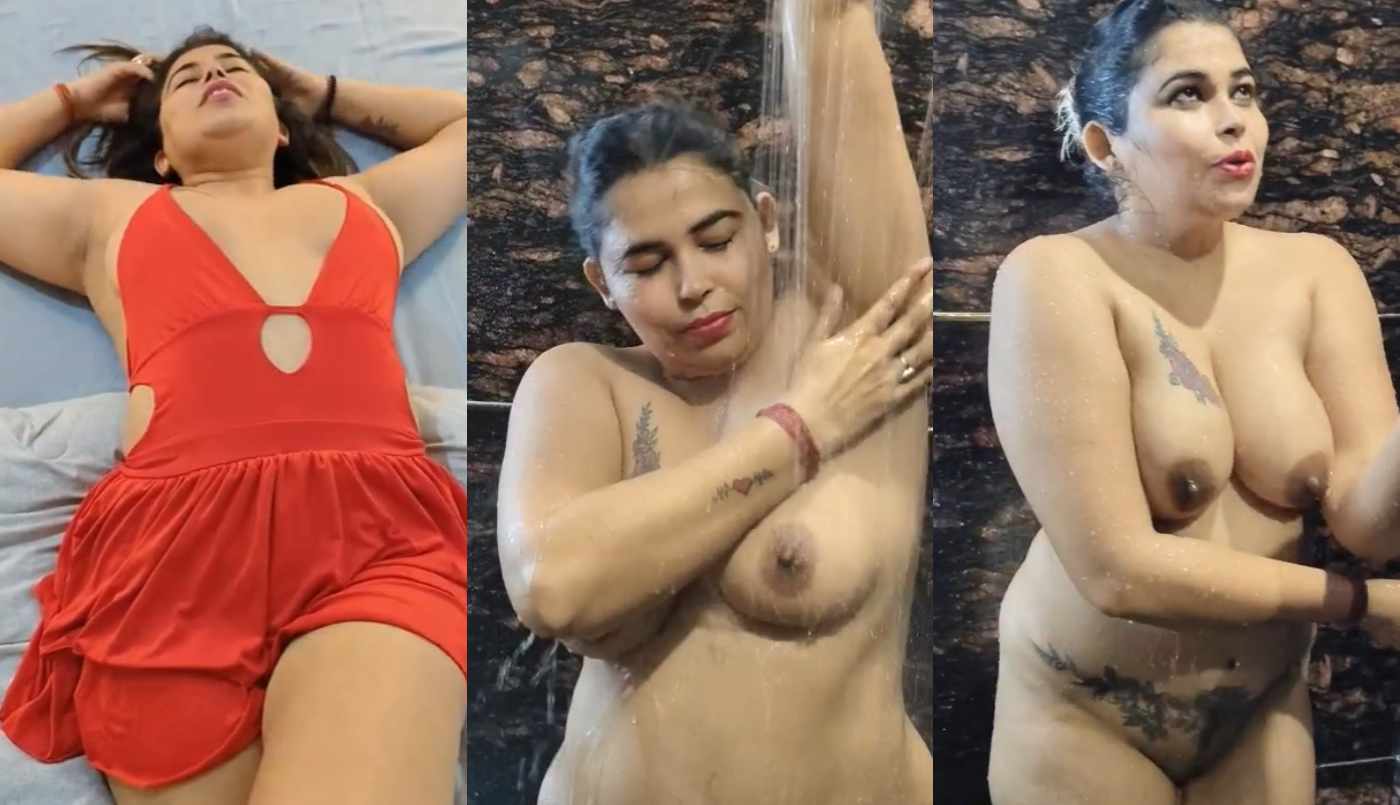 Hot Web Series Actress Preeti Puneet Remove Her Red Dress & Solo Nude Bath Latest App Content