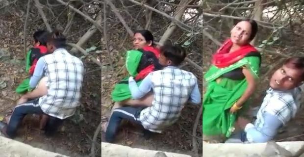 Antarvasna Hindi Sex Bhabhi Doggystyle Fuckingn in Jungle