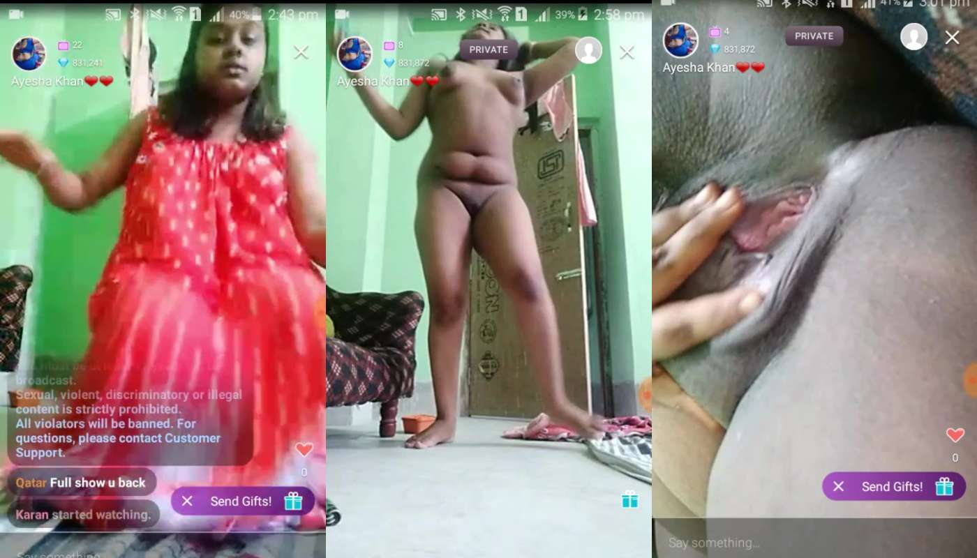 Ayesha Khan Full Nude Chamet Show With face