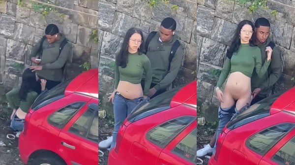 Cute College Girl in Green Top Outdoor Giving Blowjob and Fucking Desi Hidden Cam Sex