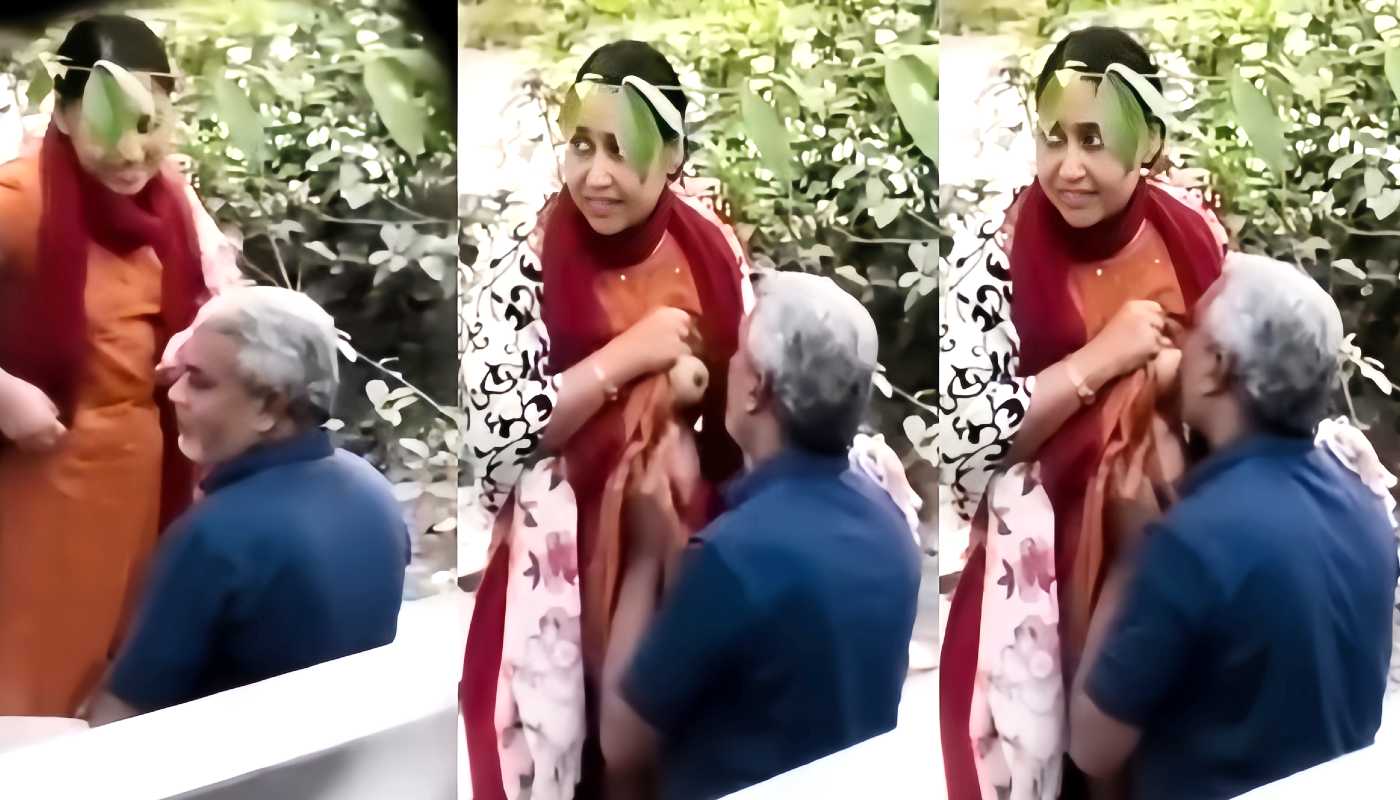 Horny Old Uncle Sucking His Office Colleague Milk in Park - Hot Hidden Cam Sex