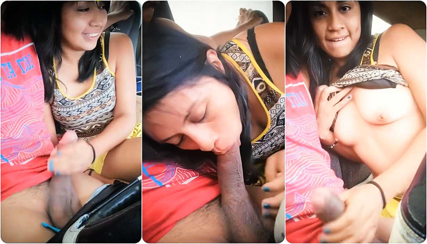 Pili Dress Bali Girlfriend Ne Gari Ke Andar Boyfriend ka Land Chusa Aur Chuchi Dikhaya