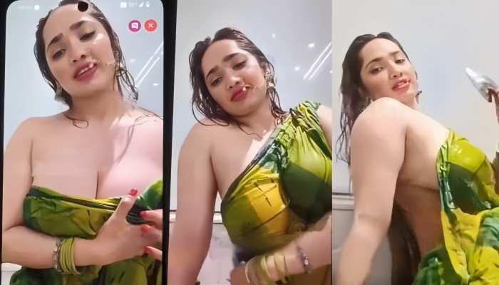 Aditi Mistry Nude In Green Saree Shower Latest live Part 3