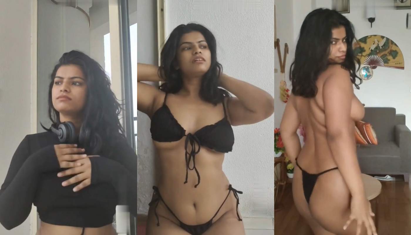 Famous Influencer Nidhi Goel Exclusive Video Dancing Teasingly Sexy Ass Stripping Her Bra To Reveal Boobs
