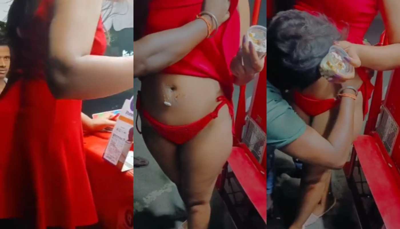 Hot Jaisalmer Viral Girl Smriti Jain Ice Cream Dare licking Belly With Ice Cream