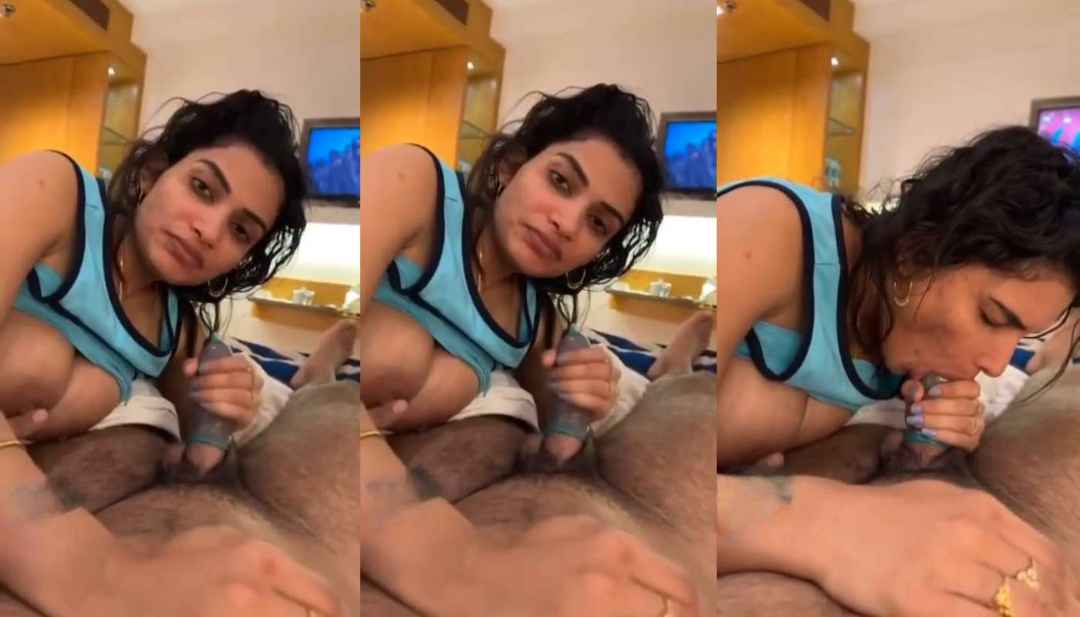 Resmi Nair Blue Top Boobs Pressed Giving Blowjob App Content