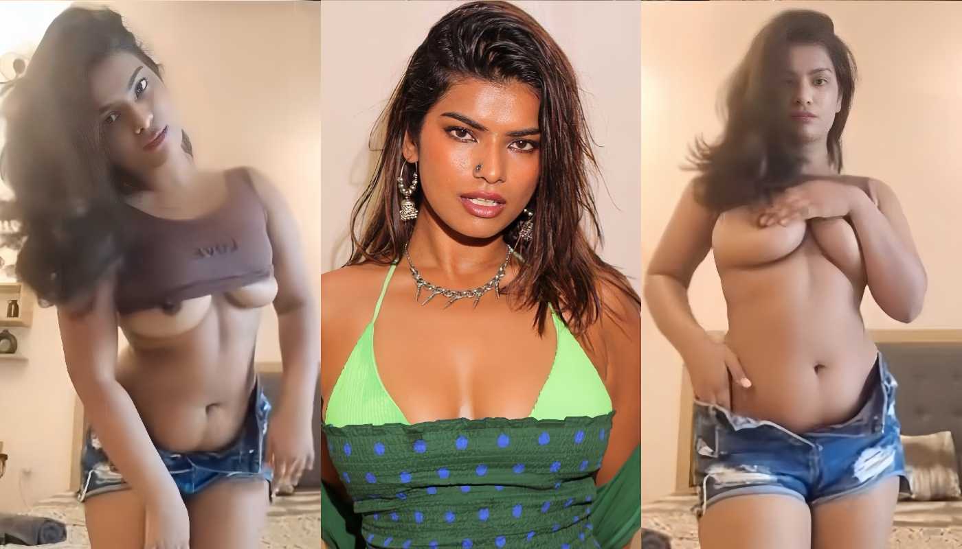 Famous Sexy Influencer Nidhi Goel Hot Sexy Nude Boobs and ass Show in Brown Top Hot App Content