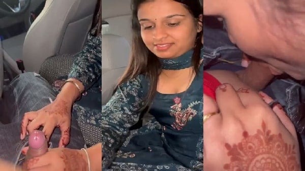 Sexy Hot Girlfriend Sucking Boyfriend Dick in Car With Audio