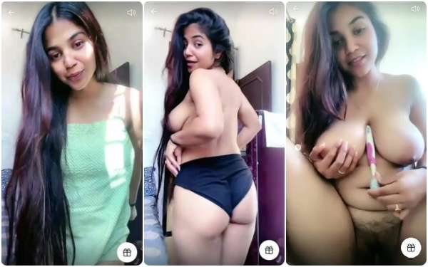Tayba Showing Boobs, Hairy Pussy & Asshole & Masturbating with Tooth Brush on PREMIUM 121 Tango Live ~ with FACE & Dirty Talks ~ MUST WATCH