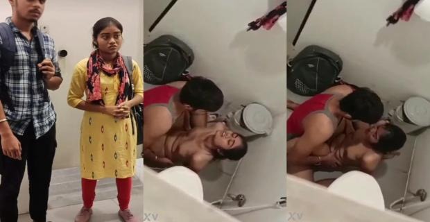Mall ke bathroom me nude sex karta Marathi couple pakda gaya